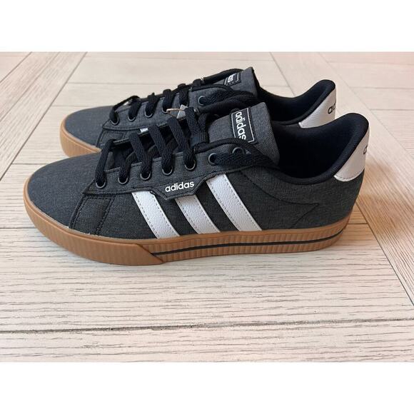 NWB men’s adidas daily‎ 3.0 lace up canvas sneakers. Slate washed gray. Sz 8 - Picture 2 of 6